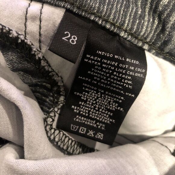 J Brand Super Skinny Woodgrain Jeans 801O241WG Womens Sz 28 Cotton Stretch Gray - Picture 5 of 5